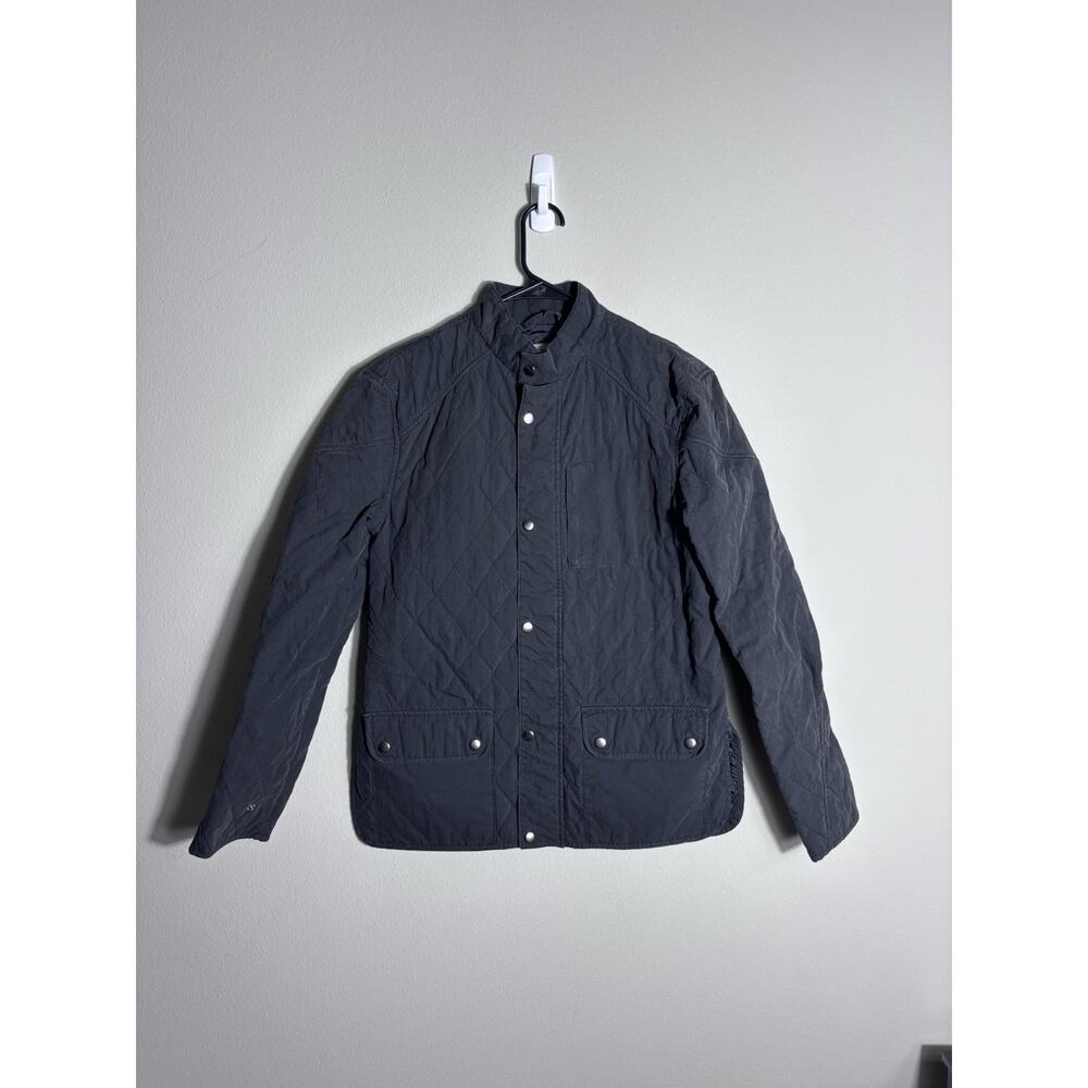 WRK Work Rest Karma Quilted Jacket Mens Small Black/Gray Utility Cotton Snap Up